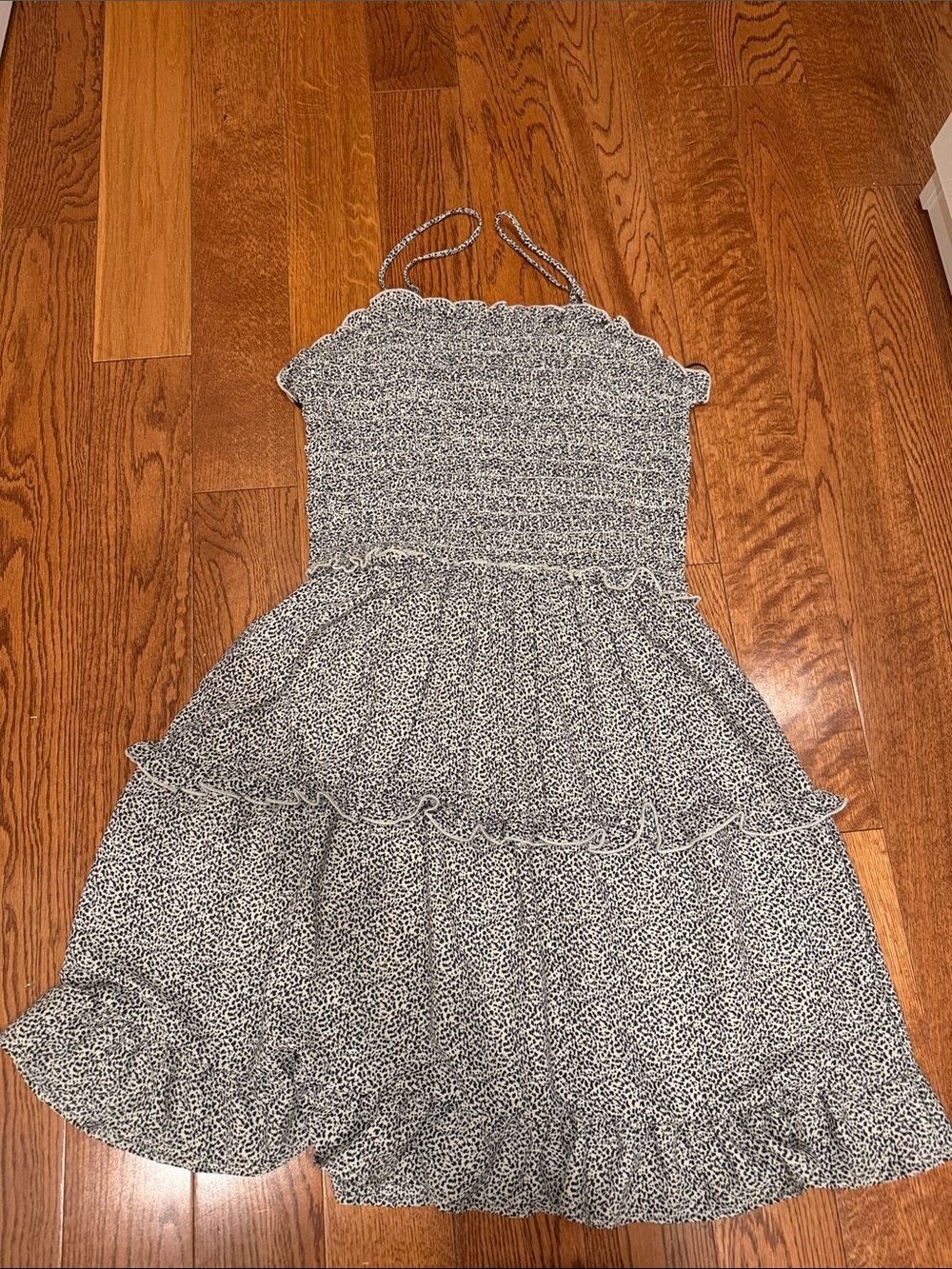 Sienna Sky Black and White Smocked Tiered Sundress
